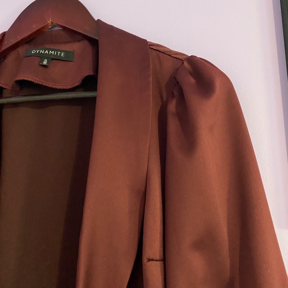 Dynamite Plum Satin Dress M - Picture 5 of 5